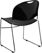 Flash Furniture HERCULES Series 880 lb. Capacity Black Ultra-Compact Stack Chair - Image 5