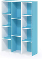 Furinno LUDER Book Shelf, 11-Cube Bookshelf, Reversible Bookcase, 9.4 x 29.1 x - Image 6