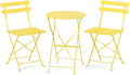 VINGLI Outdoor Folding Bistro Table and Chairs Set of 2, 3-Piece Bistro Set by VINGLI