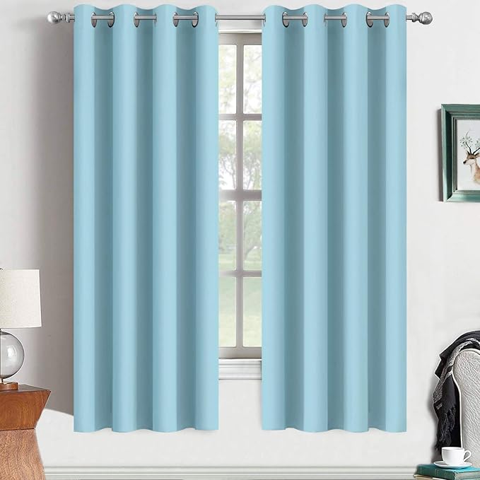 Yakamok Room Darkening Curtains 52x72 inch Length Sky Blue-Living Room | 2 by Yakamok