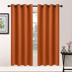 Yakamok Room Darkening Curtains 52x72 inch Length Orange-Living Room | 2 panels by Yakamok
