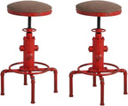Topower Antique Vintage Industrial Barstool PU Leather Water Pipe Fire Hydrant by Topower