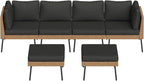 Aoxun 6 Piece Patio Furniture Set, 6 Seats Outdoor Sectional Sofas - Image 9