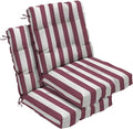 Outdoor Chair Cushions Set of 2, High Back Soft Seat Pad, Indoor Outside Use by zanwuhwyd