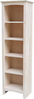 International Concepts Narrow Shaker Bookcase, 60-Inch High, Small Space by InternationalConcepts