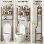 GloTika 3-Tier Over Toilet Storage - 150lb Total Capacity Metal Bathroom - Image 8