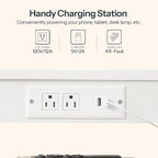 HOOBRO Side Table with Charging Station and USB Port, Small End Table - Image 4