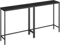 HOOBRO 2 Pack Narrow Console Table, 29.5" Small Entryway Table, Thin Long Sofa by HOOBRO