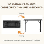 TEMI Small Computer Desk Folding Table - Image 4