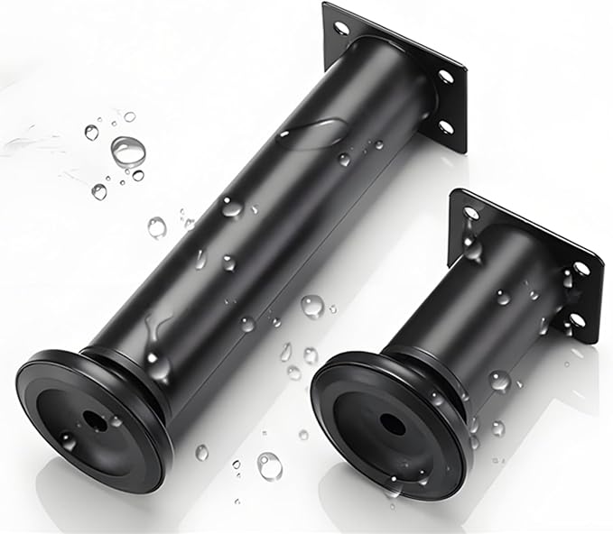 4PCS Adjustable 9.64-16.6 Inch Metal Furniture Legs Black Furniture Replacement - Image 4