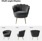 HULALA HOME Modern Velvet Accent Chair - Image 3