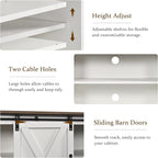 4 EVER WINNER TV Stand for 65 Inch TV for Living Room, Modern Farmhouse Barn - Image 3