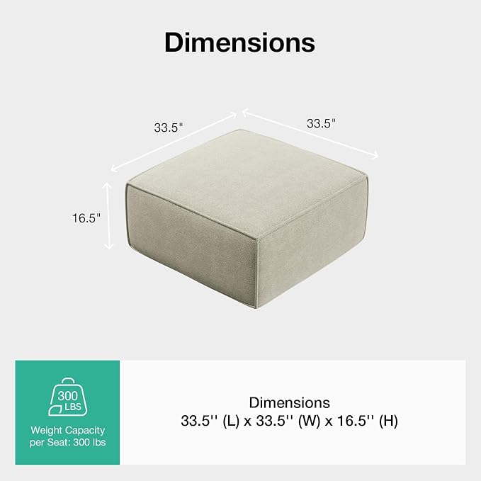 Novilla Modular Sectional Sofa, No Assembly Cloud Sectional Couch - Image 2