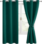 Blackout Curtains for Bedroom, Hunter Green, 42 x 72 Inch, 2 Panels | Noise - Image 8
