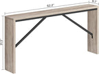 MAHANCRIS Console Table, 62.2" Long Sofa Table Behind Couch, Narrow Entryway - Image 3