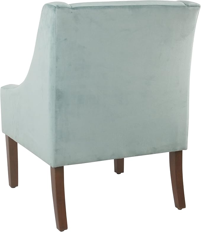 Homepop Home Decor | Upholstered Classic Swoop Arm Accent Chair | Accent Chairs - Image 6