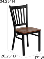 Flash Furniture HERCULES Series Black Vertical Back Metal Restaurant Chair - Image 3