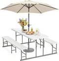 VINGLI Folding Picnic Table and Bench Set by VINGLI