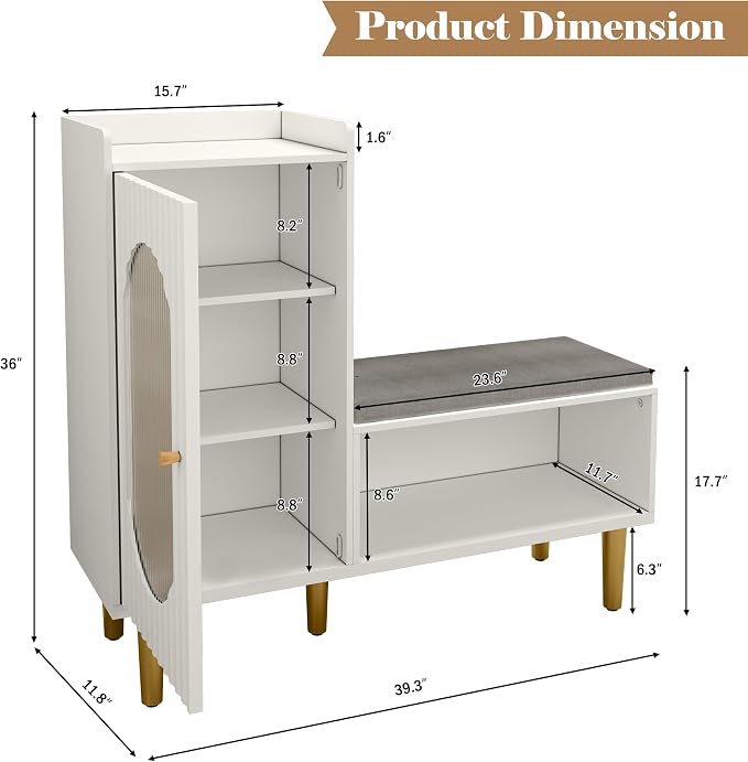 HLR Storage Bench Set of 2, L-Shaped Storage Cabinet - Image 2