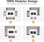 Aoxun Patio Furniture Set, Widen Armrests Wicker Outdoor Sectional - Image 8