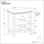 SIMPLIHOME Artisan Bedside Table - Image 3
