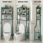 GloTika 3-Tier Over Toilet Storage - 150lb Total Capacity Metal Bathroom - Image 2