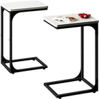 QEEIG C Table Side Table Set of 2 Living Room Sets C Shaped Couch Tray End by QEEIG