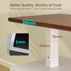 SEDETA Farmhouse Electric Standing Desk, Storage Shelves, Power Outlets - Image 9