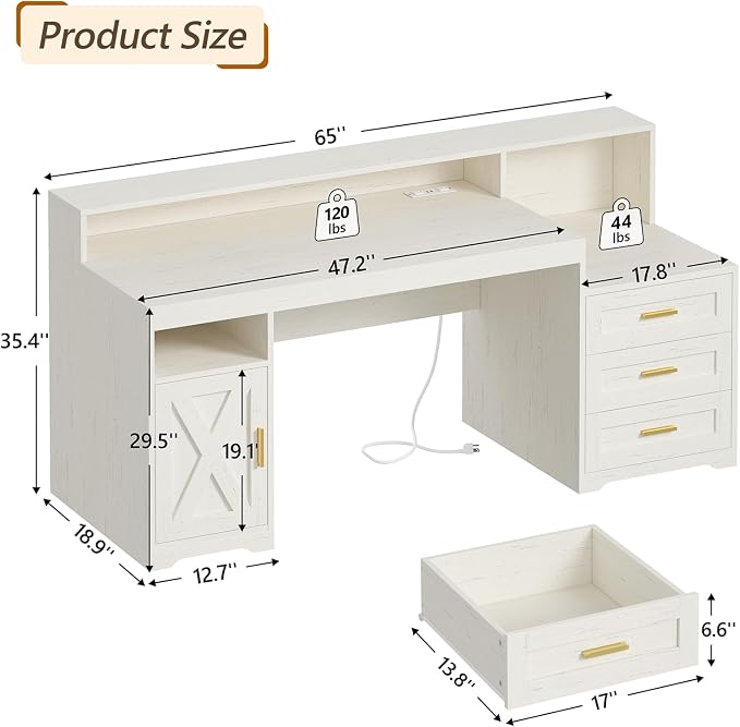 TVU Farmhouse Computer Desk - Image 2