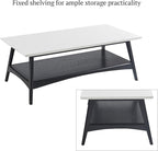 Madison Park Coffee Table with Storage Shelf, Rectangular Table - Image 5