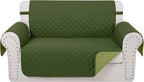 Reversible Loveseat Couch Sofa Covers, Huntergreen | Loveseat Covers by LuxshareHome