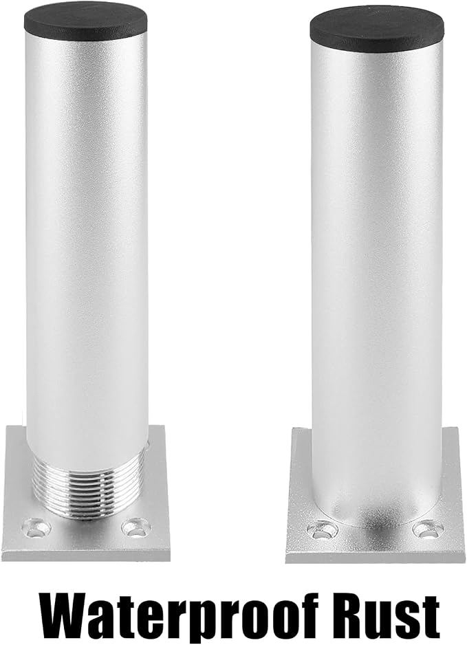 Set of 4 Furniture Legs 6 Inch, Adjustable Aluminum Alloy Cabinet Legs - Image 4