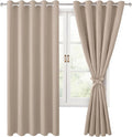 Blackout Curtains for Bedroom, 60 x 63 Inches Length Camel 2 Panels | Thermal by Hiasan