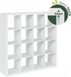 Furinno Cubicle Book Shelf, 16-Cube Bookshelf, Triple Thick Frame Cube Storage - Image 9