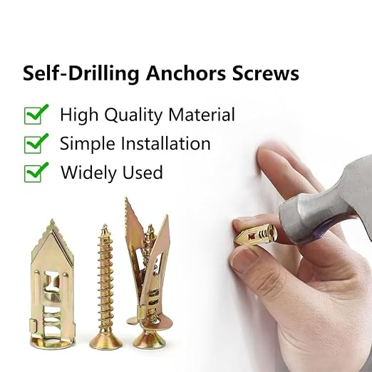 Self Drilling Anchors Screws, Self Drilling Drywall Anchors and Screws kit - Image 3