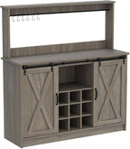 4ever2buy Farmhouse Coffee Bar Cabinet - Image 4
