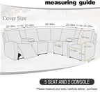 ALIECOM 100% Waterproof Recliner Sectional Couch Covers L Shape Stretch Corner - Image 3