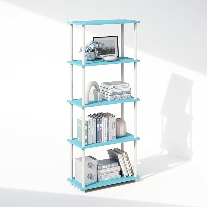 Furinno Turn-N-Tube Book Shelf, 5-Tier Bookshelf, Bookcase by Furinno-FitsYourSpaceFitsYourBudget