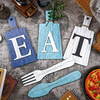 Jetec Cutting Board Eat Sign Set Wall Decor, Dark Blue, Light Blue, White - Image 7