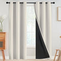 SimpleHome Cream 100% Blackout Curtains Room Darkening Living Room 72 Inch | by SimpleHome