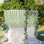 Artificial Hanging Vine, 10 Pcs Weeping Willow Plastic Plants Greenery Leaves Faux Ivy Garland Fake Plant UV Resistant for Indoor Outdoor Garden Door Wall Baskets Wedding Party Table Decoration Green - Image 2