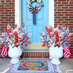 Uieke 30 Pcs 4th of July Artificial Flowers Fake Patriotic Babys Breath Flowers for Independence Day Decor Blue White Red Silk Flowers for Memorial Day Floral Arrangement Home Wedding - Image 4