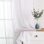 White Sheer Curtains 90 Inches Long 2 Panels - Image 4