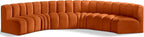 Meridian Furniture 103Cognac-S6B Arc Collection Modern | Contemporary Modular by MeridianFurniture