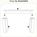 Solid Wood Console Table, 63-Inch Farmhouse Sofa Table Behind Couch - Image 7