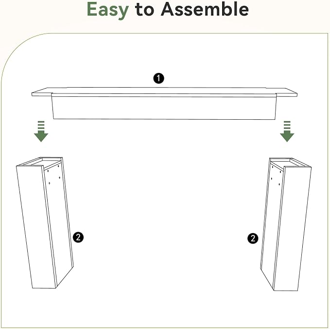 Solid Wood Console Table, 63-Inch Farmhouse Sofa Table Behind Couch - Image 7