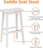 Amazon Basics Solid Wood Saddle-Seat Counter Height Bar Stools - Image 6