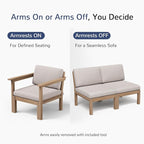 Stoog Patio Furniture Set, 6-Piece Modular Outdoor Sectional Sofa - Image 6