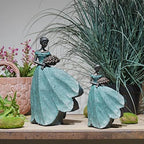 Guichifun Fairy Statue Leaf Angel Girls Resin Table Decor 5x3x7.5 Inch - Image 5