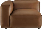 Modway Auren Vegan Leather Left Modular Armchair in Coffee - Image 8